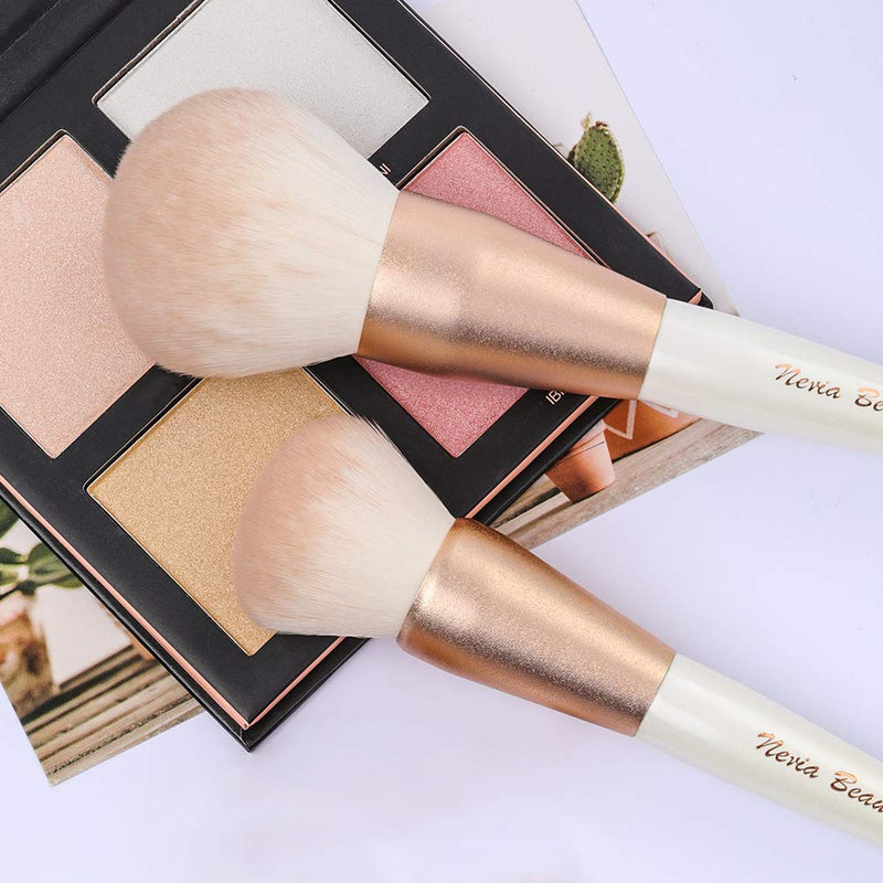 [Australia] - Neria Rushuang Makeup Brush Set 12PCS Makeup Brush for Foundation, Face Powder, Blush, Concealer, Eye Shadow, No Cruel Synthetic Fiber Bristles Makeup Professionals and Beginners 