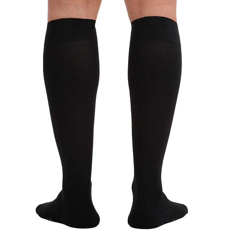 [Australia] - Mojo Compression Socks - Comfortable Coolmax Material for Recovery & Performance - Medical Support Socks - 20-30 mmHg Support - Compression Stockings for Women & Men (Black, 3X-Large) Black 