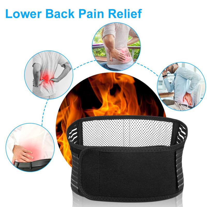 [Australia] - ACWOO Heated Back Support Belt, Self Heating Lower Back Support Belt For Men & Women, Magnetic Therapy Lumbar Support Belt, Ideal for Back Pain Relief L 