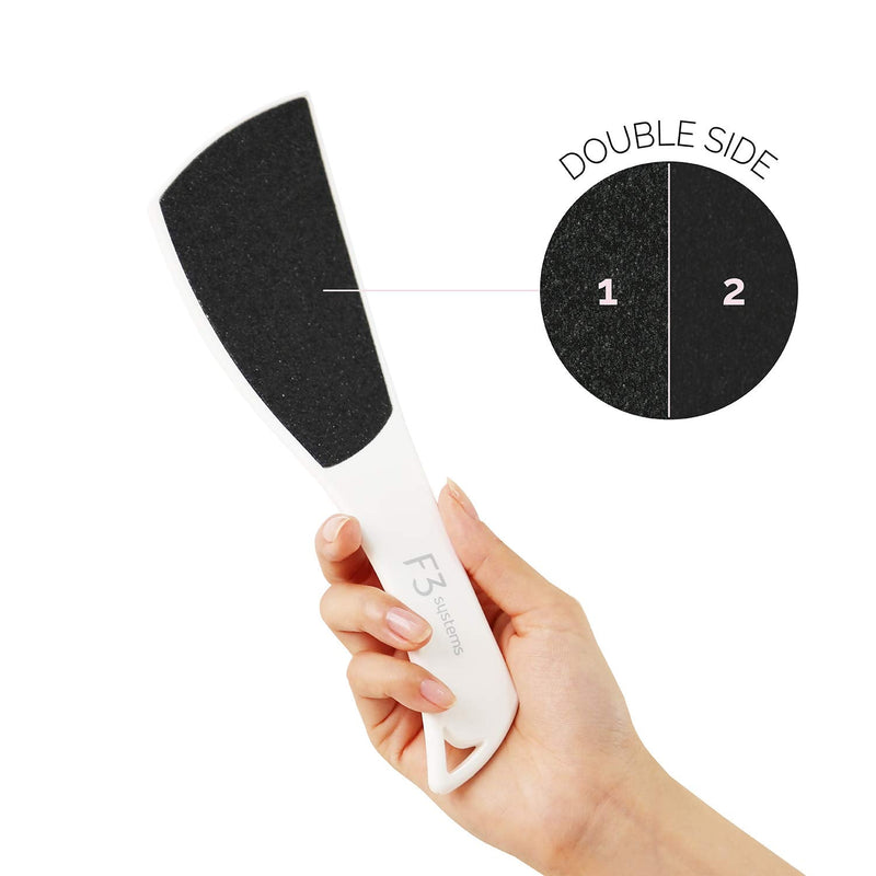 [Australia] - F3 Systems S-Line Emery Foot file, Colossal Double-Sided Pedicure Tool, Effective for Cracked Heel, Ergonomic Design for Easy Grip 1 Count (Pack of 1) 