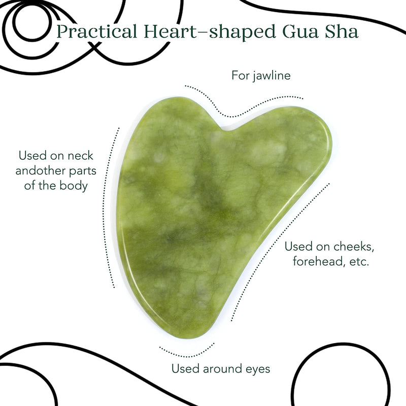 [Australia] - BAIMEI Gua Sha Facial Tool for Face and Body, Lymphatic Drainage Massage Tool for Deep Tissue of Tensions and Pains a-Mineral Green 