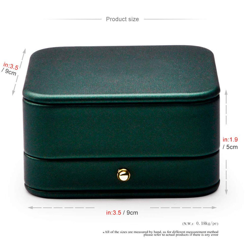 [Australia] - Oirlv Premium Leather Bracelet Bangle Box Blackish Green Jewelry Gift Case Velvet Interior Bracelet Storage Holder Bracelet/Bangle Box 