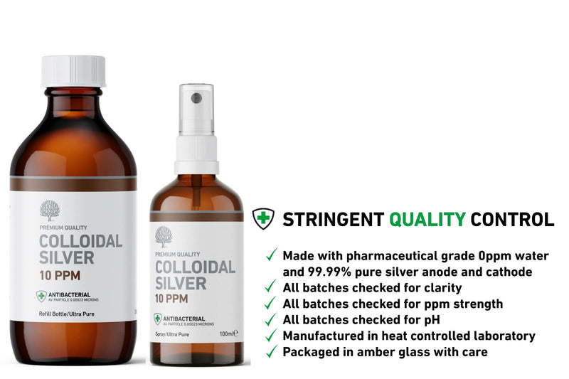 [Australia] - Nature's Greatest Secret Premium Quality Antibacterial 10ppm Colloidal Silver Bottle 300ml 