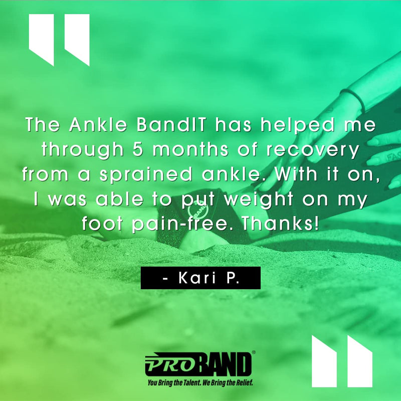 [Australia] - ProBand Ankle BandIT Therapeutic Wrap for Ankle Pain Relief, Anatomically Focused Dynamic Compression, for Chronic Ankle Sprains, Arthritis, Synovitis, Plantar Fasciitis,Tendonitis, Adjustable Pads 