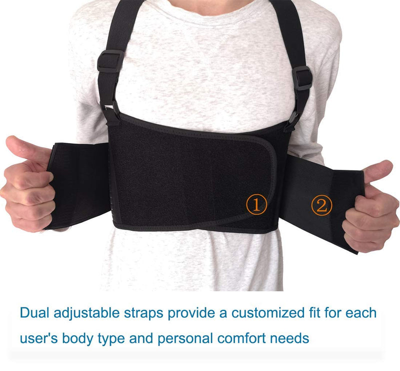[Australia] - Solmyr Rib and Chest Support Brace, Broken Rib Brace, Breathable Rib Belt for Sore or Bruised Ribs Support, Sternum Injuries, Dislocated Ribs Protection, Pulled Muscle Pain (L/XL) Large (Pack of 1) 