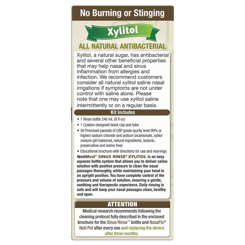 [Australia] - NeilMed Sinus Rinse Kit with Xylitol, 50 Count (Pack of 1) 
