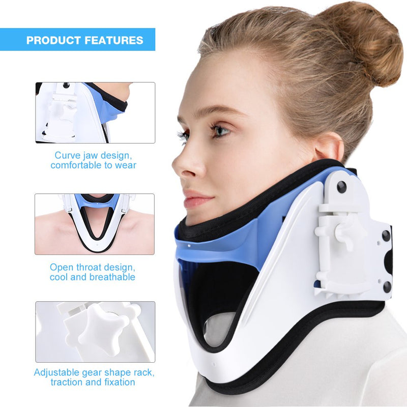 [Australia] - Cervical Neck Traction Device, Adjustable Neck Brace Fixation Spine Care Correction Unit Provide Relief for Neck and Upper Back Pain 