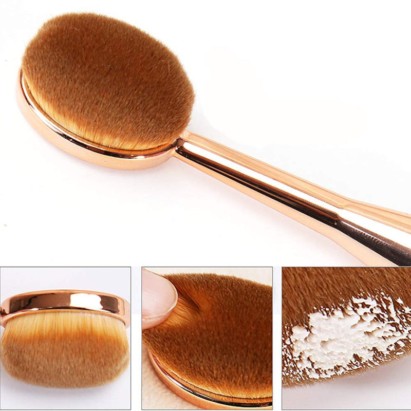 [Australia] - 2 pcs Makeup Brush Toothbrush Shape Oval Makeup Brushes Foundation Brush Cosmetic Makeup Tools 