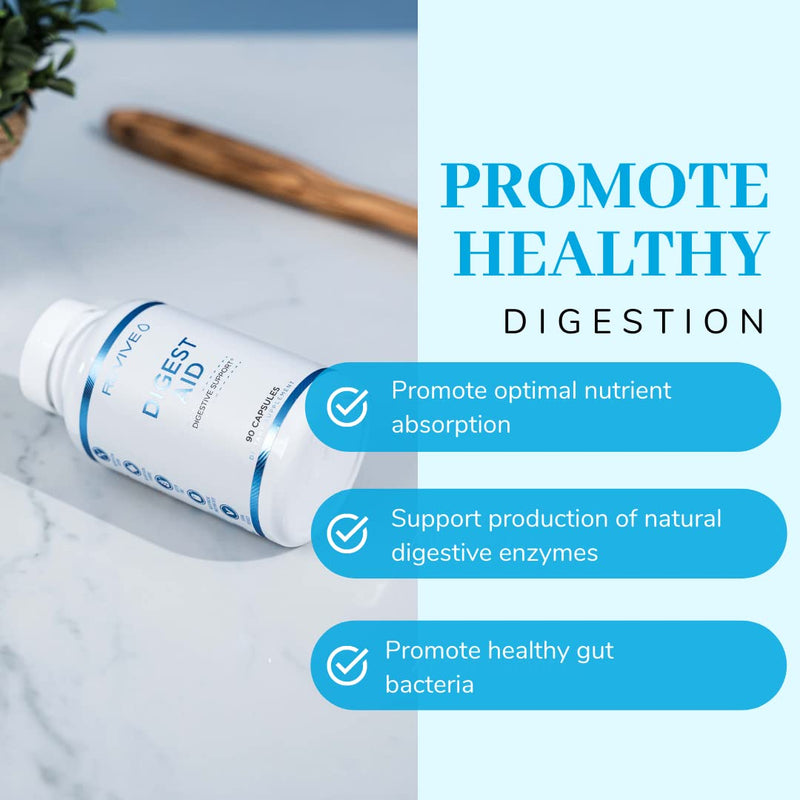 [Australia] - Revive MD | Digest Aid | Promotes The Digestion of Proteins, Fats, Starches & Fibers for Men and Women | Supports Gastric Acid Balance | Targeted Enzyme Support | Increase Enzymes | 90 Capsules 