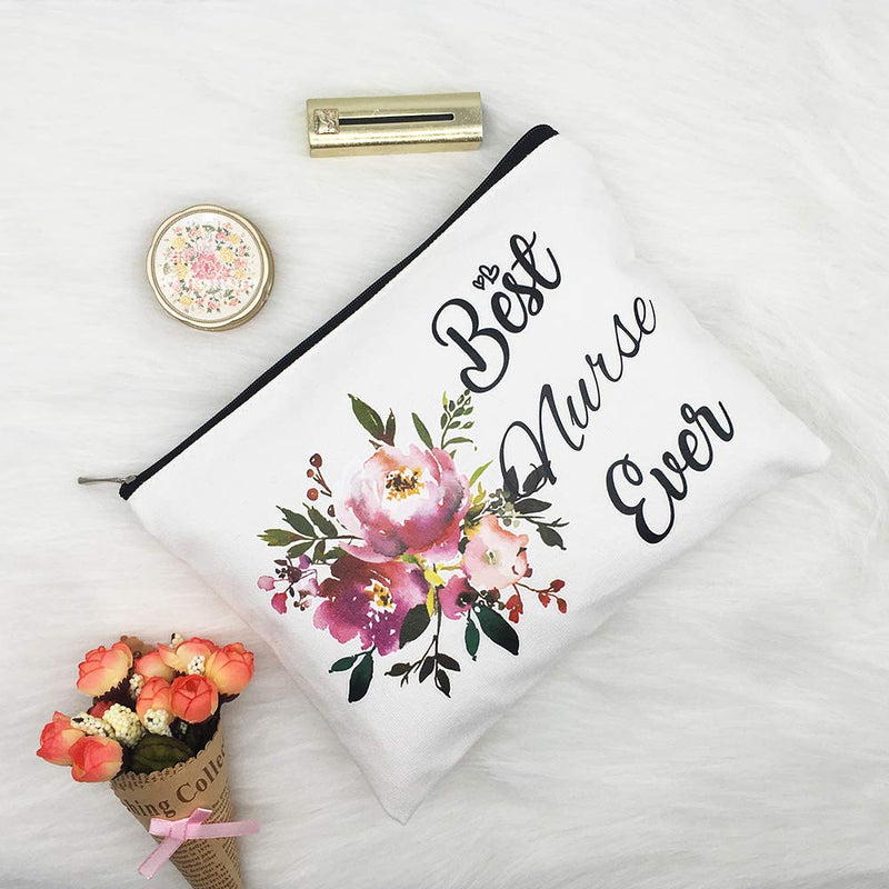 [Australia] - Nursing Student Gifts Nurse Practitioner Gifts for Women Nurses Week Gifts Nursing School Supplies Gifts Best Nurse Ever Cosmetic Bag Travel bag 