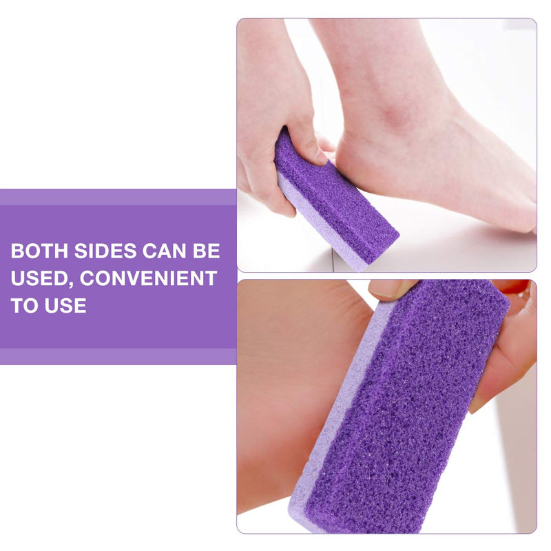 [Australia] - HEALIFTY 2Pcs Foot Pumice Stone Exfoliator Pedicure File Block Callus Remover Scrubber (Purple) 