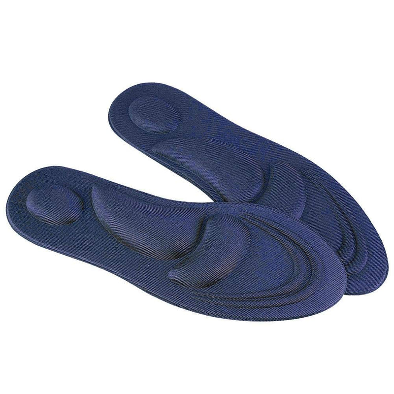 [Australia] - Alomejor Orthotic Insoles Full Length Comfortable Flat Feet Orthotic Inserts with Arch Support Best Shock Proof Shoes Pad Dark Blue Men 