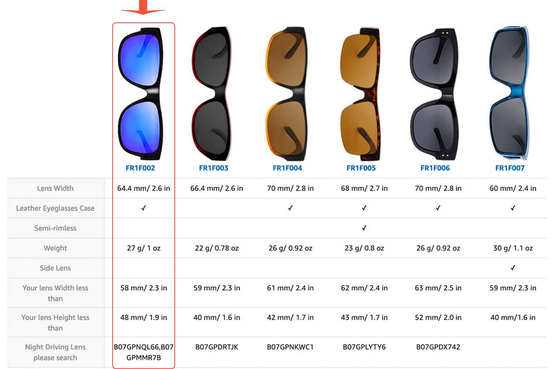 [Australia] - The Fresh High Definition Polarized Wrap Around Shield Sunglasses for Glasses - Leather Eyeglasses Case 1-shiny Black/ Brown Grey 