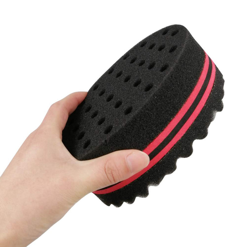 [Australia] - Rainmae 2PCS Hair Sponge Brush for Twists, Coils Wave Hair, Curls Dread Afro Hair Suitable Home and Barber 