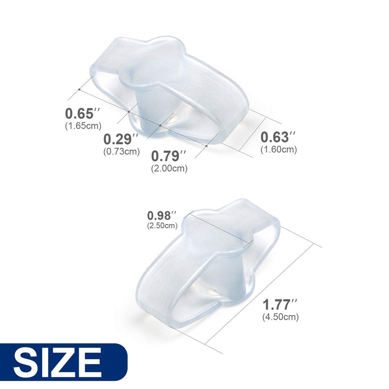 [Australia] - Promifun Gel Toe Corrector, 10 Pack of Toe Separators with 2 Loops, Big Toe Spacer for Bunion Pain and Overlapping Toe 