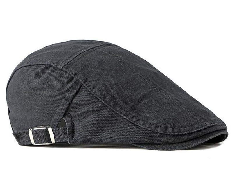 [Australia] - Qunson Flat Cotton Newsboy Cap Ivy Gatsby Cabbie Hats for Men Women 2 Pack-a 