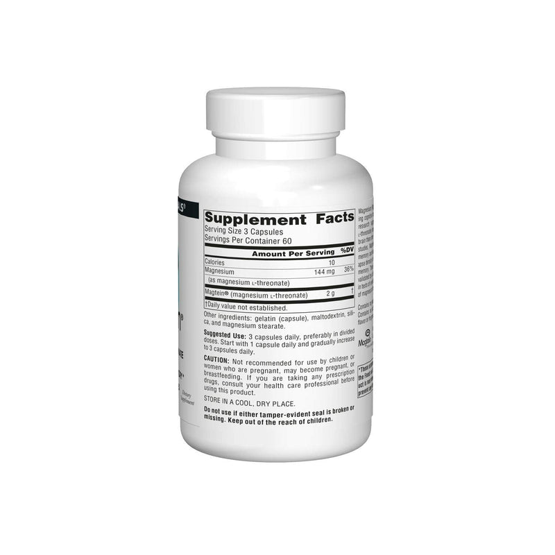 [Australia] - Source Naturals Magtein Magnesium L-Threonate 667mg Supports Focus, Mood, Healthy Memory, Cognitive Function, Sleep - 180 Capsules 