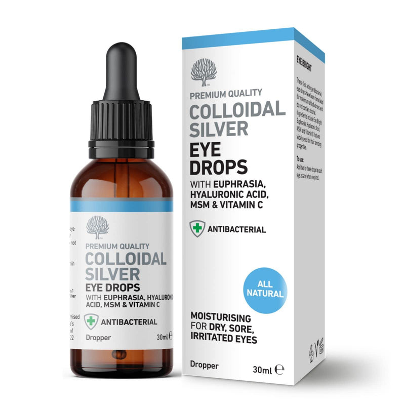 [Australia] - Nature's Greatest Secret Premium Quality Antibacterial Eye Drops with Colloidal Silver, Euphrasia, Hyaluronic Acid, MSM & Vitamin C 30ml 