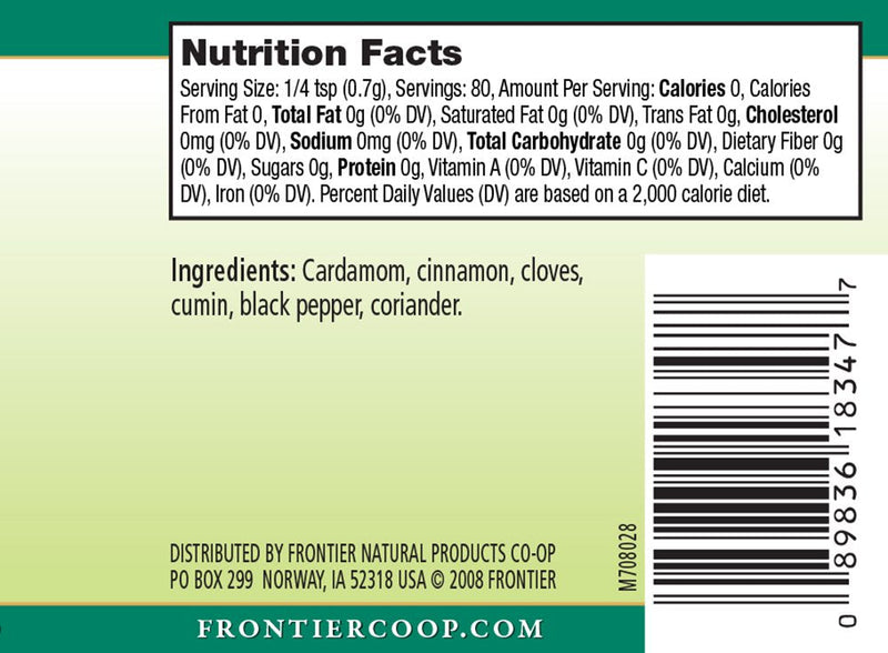[Australia] - Frontier Seasoning Blends Garam Masala, 2-Ounce Bottle 