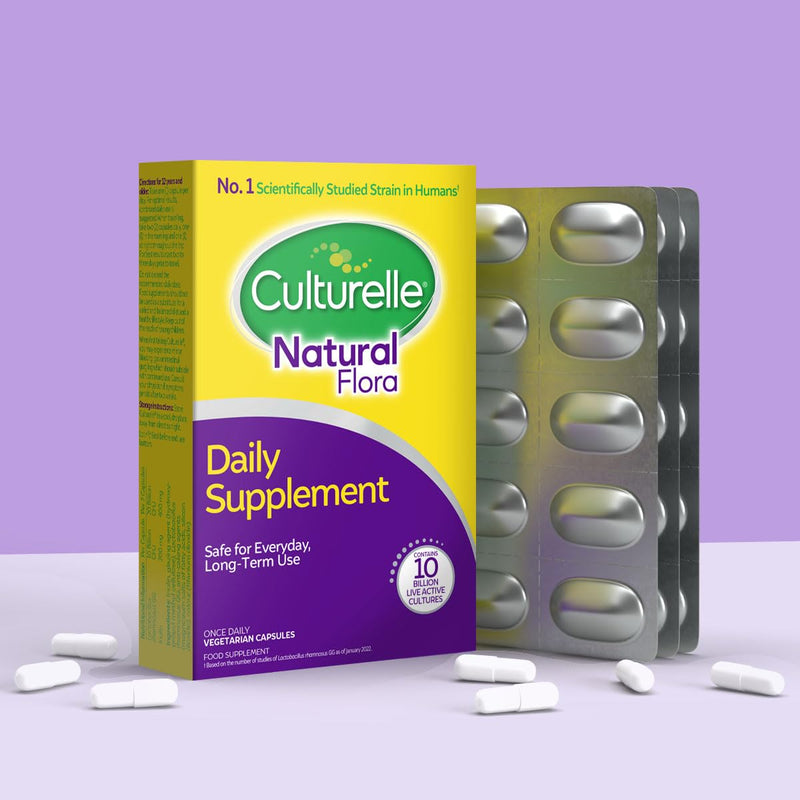 [Australia] - Culturelle� Natural Flora � Daily Probiotic Supplement - 30 Vegetarian Capsules - 10 Billion live Bacterial Cultures - Lactobacillus rhamnosus GG strain - Gluten Free 