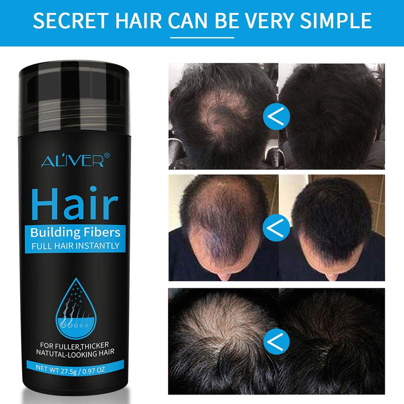 [Australia] - Hair Fibres Black with applicator, IFUDOIT Keratin Hair Building Fibres Completely Conceals Hair Loss in 30 Seconds, Hair Volume Powder for Men and Women for Bald Spots & Thinning Hair 