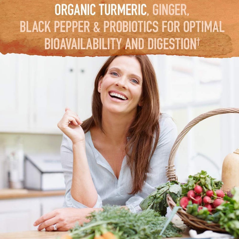 [Australia] - Garden of Life mykind Organics Maximum Strength Turmeric Joints & Mobility Support 30 Tablets - 500mg Curcumin (95% Curcuminoids) Black Pepper - Organic Non-GMO Vegan & Gluten Free Herbal Supplements 