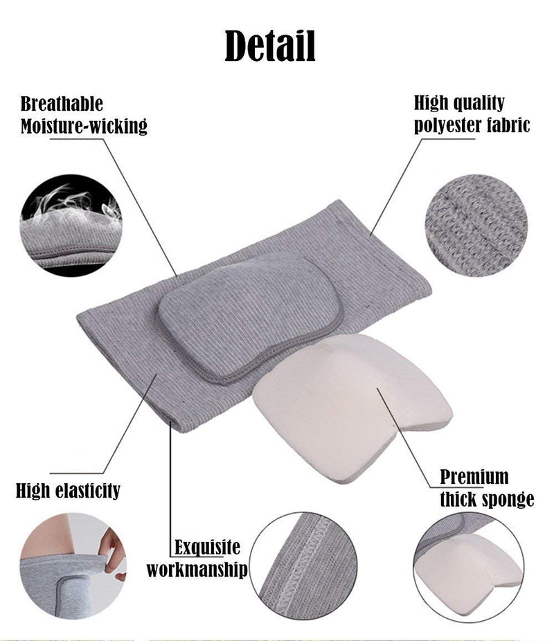 [Australia] - MINILUJIA 2PCS/Pair Children Elbow Pad Cover Tight Non-slip Sponge Sleeves Breathable Flexible Elastic Kid Elbow Brace Support Protector gray s 