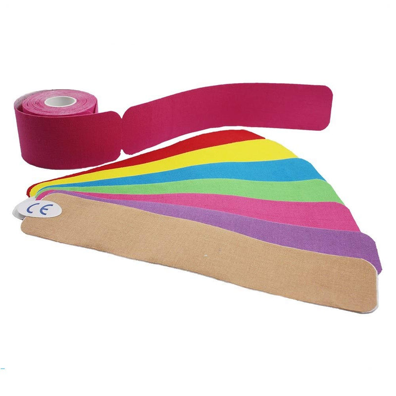 [Australia] - PreCut Kinesiology Tape Sport Pro (20 Pre Cut 10 Inch Strips per Roll) Athletic Recovery Muscle Support Physio Therapeutic Aid (Purple) (Single Roll) Purple 1 Count (Pack of 1) 