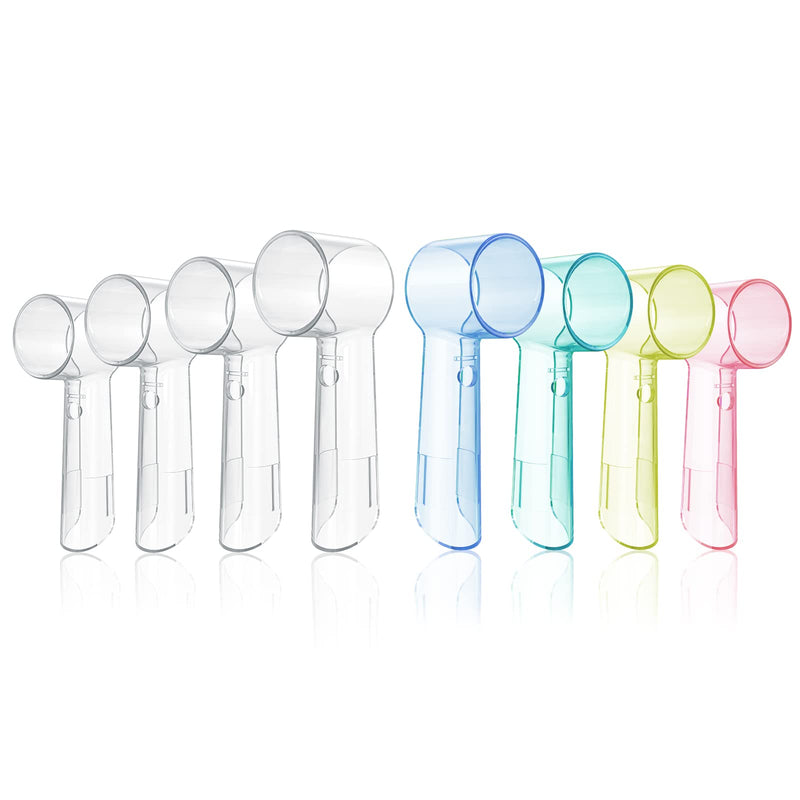 [Australia] - LOPHE Travel Portable Toothbrush Head Covers, 8Pcs Plastic Toothbrush Head Protector Cap, Dustproof Electric Toothbrush Protective Case for Home Outdoor Camping Hiking Travel Bathroom 