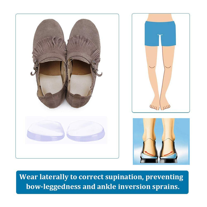 [Australia] - NEPPT Orthopedic Insoles Heel Inserts Lift Shoe Wedge Silicone Knee Pads Women and Men Corrective Pronation, Supination, Medial, Lateral 2 Pairs Kit 