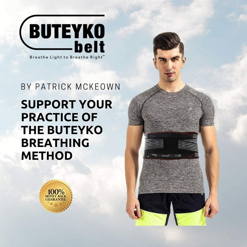 [Australia] - Buteyko Belt | Support Your Practice of The Buteyko Breathing Method for Asthma Relief, Reduction of Sleep Apnea, Snoring, Panic Attacks and Anxiety (M) M (Pack of 1) 
