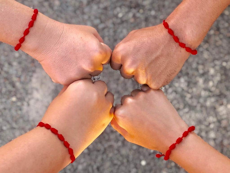 [Australia] - PHITECUS Bracelet 7 knots for protection, Evil Eye and Good Luck. Buddisth String. Thread/Amulet for prosperity and success. Talisman for Womens, Mens, Girls, Boys. Cord Adjustable. 