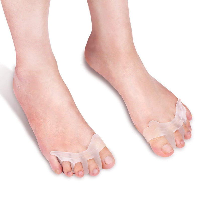 [Australia] - Soft Silicone Gel Toe Separator for Hallux Valgus Bunion Relief Gel Bunion Protectors Suitable for Men or Women 