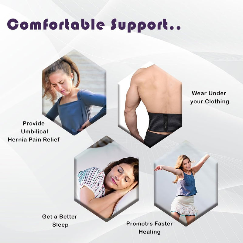 [Australia] - Wonder Care- Umbilical Hernia Support Belt Abdominal Binder for Belly Button Hernias or Navel Hernias, Hernia pain relief Brace-XXL Size XXL 