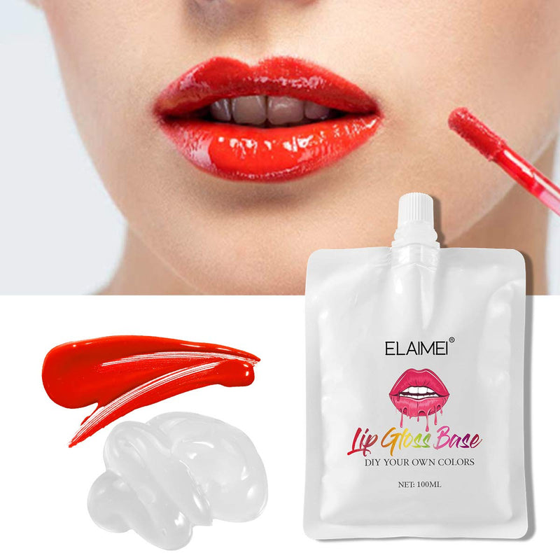 [Australia] - Moisturize Lip Gloss Base, Clear Base Lip Gloss, Lip Gloss Base Oil Material Lip Makeup Primers, Non-Stick Lipstick Primer for DIY Handmade Lip Balms Lip Gloss (100ML) 