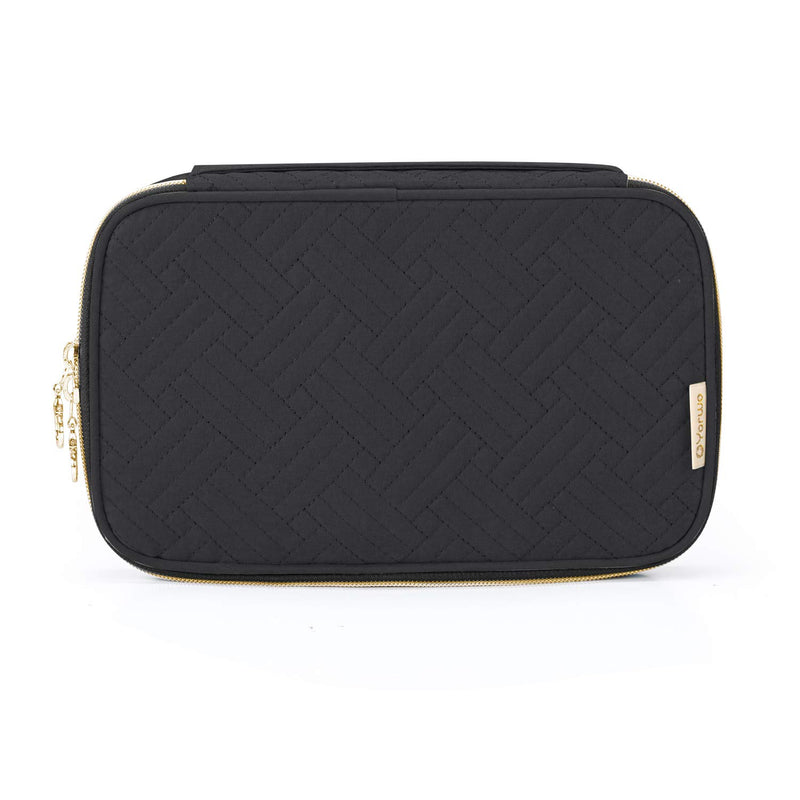[Australia] - Yarwo Travel Makeup Brushes Bag, Portable Cosmetic Bag for Makeup Brushes (up to 9.4") and Cosmetic Essentials, Black (BAG ONLY, PATENTED DESIGN) Style 1- Tote Bag for Makeup Brushes 