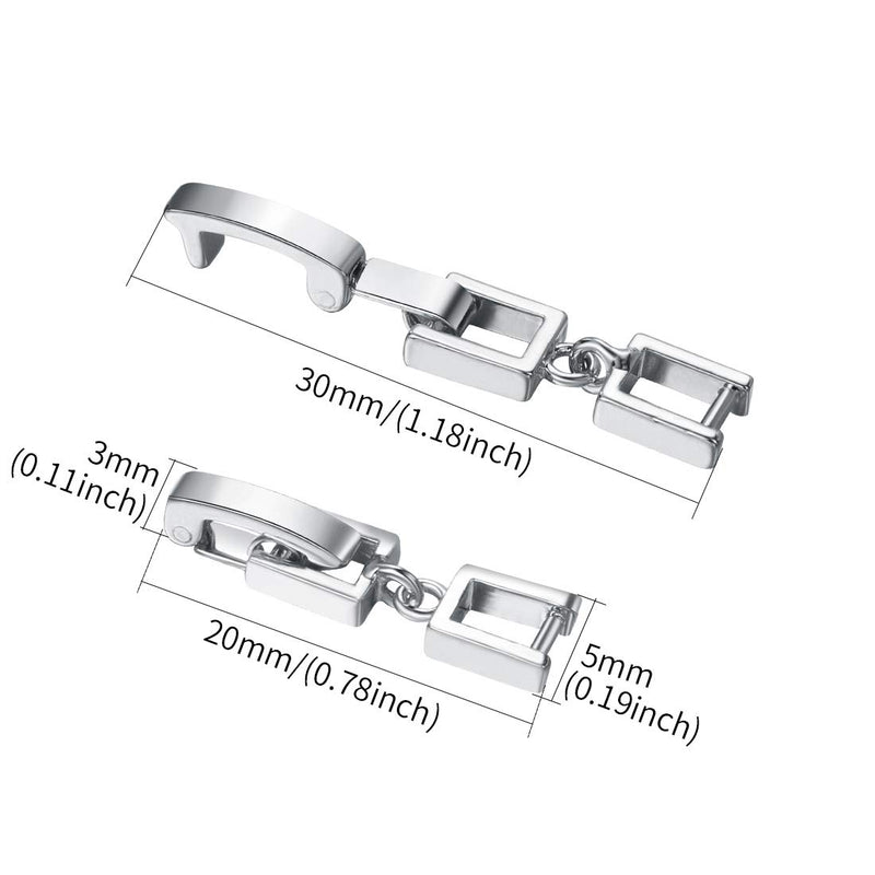 [Australia] - WeimanJewelry White Gold/Gold/Rose Gold Plated 3pcs Fold Over Clasp set for Bracelet or Necklace Jewelry Extender 