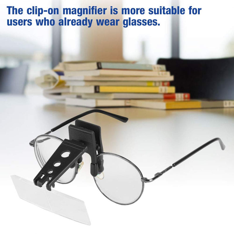 [Australia] - 1.5X 2.5X 3.5X Clip-on Magnifier Flip Up Glasses Magnifying Magnifier for Fly Tying Reading for Hobby 