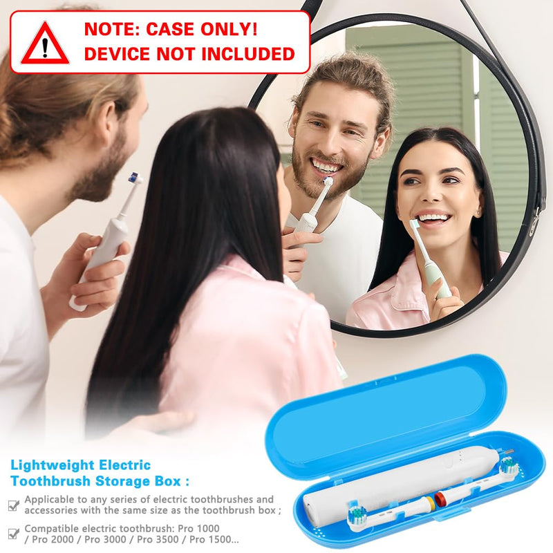 [Australia] - URAQT Electric Toothbrush Travel Case, Plastic Dustproof Toothbrush Holder for Electric Toothbrush, Portable Toothbrush Protective Cover, Electric Toothbrush Case Container for Business Camping Travel Blue 