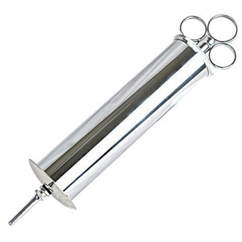 [Australia] - Ear Wax Removal Syringe 4 OZ - Brass with Chrome Finish Ideal for Household, EMT, Firefighter, Police, Medical Student, School and Hobby 