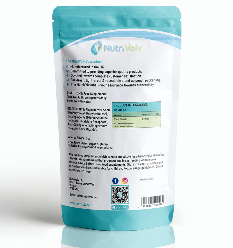 [Australia] - Plant Sterols 800mg Vegan Healthcare Supplements for Heart, Maintains Cholesterol Level and Effectively Boosts Immunity - 90 Capsules 