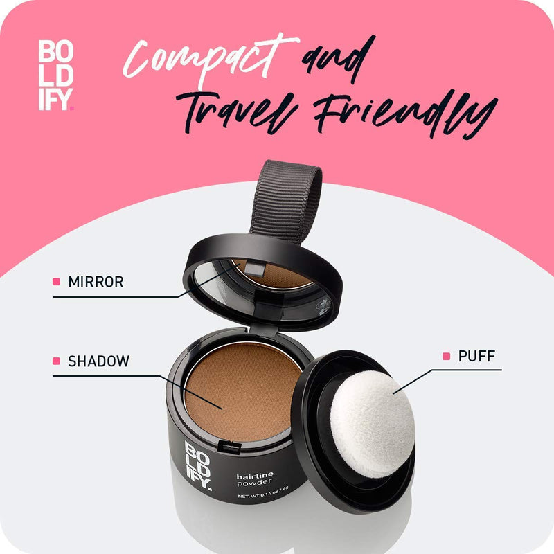[Australia] - BOLDIFY Hairline Powder (Auburn) Instantly Conceals Hair Loss and Fills In Receding Hairlines, Bald Spots, and Wide Parts - Stain-Proof 48 Hour Formula for Hair & Beard - Gray Hair Coverage Auburn 