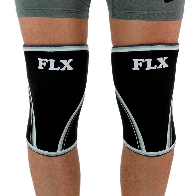 [Australia] - Pair of FLX 7mm Neoprene Compression Knee Sleeves Wraps. Great for Powerlifting, Squats, Crossfit, etc. Prevent Injury and Pain. Size Large 