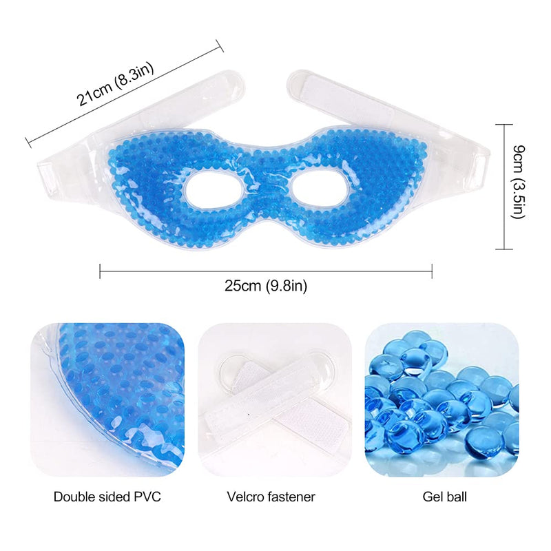 [Australia] - NEWGO Cooling Eye Mask for Puffy Eyes, Hot Cold Therapy Gel Eye Mask with Lemon Scent, Relief for Swollen Eyes, Dark Circles, Stress, Migraine, Headaches, Sinus Pain - Blue 