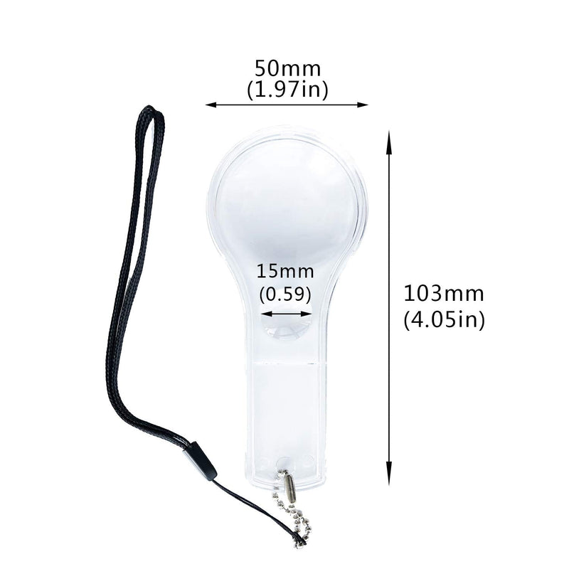 [Australia] - 24 Pack Hand Lens 10X Plastic Magnifier Mini Hand-held Magnifying Glasses for Kids, Classroom, Reading, Outdoors, Science Observation 