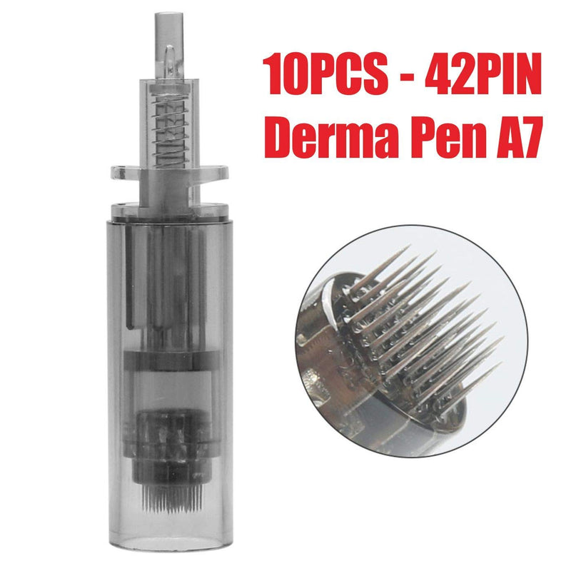 [Australia] - 10Pcs Derma Auto Pen Ultima A7 Cartridges - Disposable Replacement Accessories 0.25mm (42-Pin Cartridges) 42-Pin Cartridges 