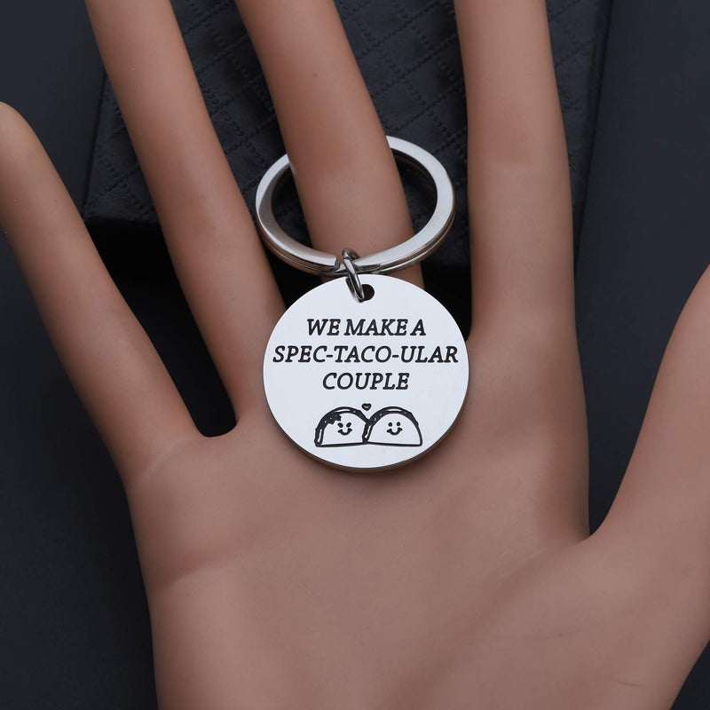 [Australia] - Lywjyb Birdgot Tacos Keychain Taco Lover Gift Tacos Couple Gifts Taco Foodie Gifts Mexican Food Gifts Couple Gift for Sweet Lover for Her SPEC-TACO-ULAR COUPLE 