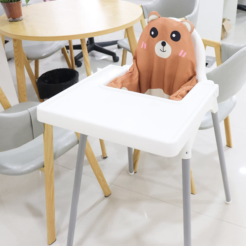 [Australia] - Cushion for High Chair, High Chair Cushion Pad for IKEA Antilop Highchair, High Chair Seat Pad, Built-in Inflatable Cushion, Soft and Comfortable, Baby Sitting More Comfortable (Brown Bear Pattern) brown bear pattern 