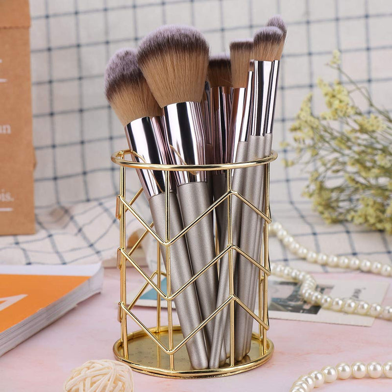 [Australia] - Makeup Brush Set, 10Pcs Champagne Gold Makeup Brushes Set Foundation Eyeshadow Eyebrow Blush Brush Beauty Tools Soft Bristle Foundation Eyeshadow Blending Blusher Buffer Concealer Brush Christmas present 