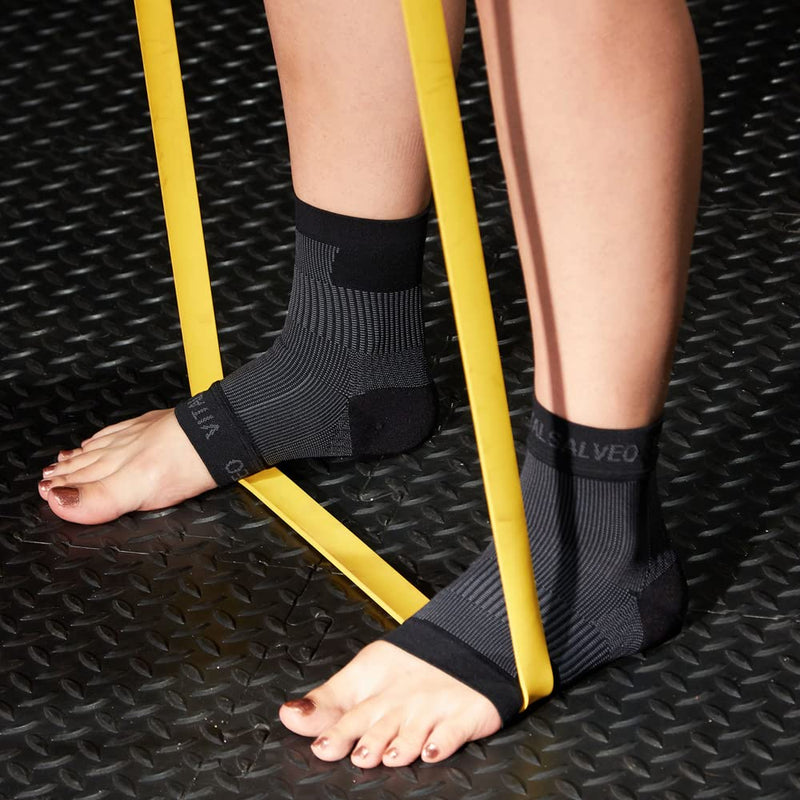 [Australia] - Vital Salveo- Germanium Recovery Plantar Fasciitis Ankle Socks Best Foot Compression Sleeves for Injury Recovery, Joint Pain, Increase Blood Circulation, Reduce Foot Swelling, Arch Pain Relief-M(Pair) Medium 